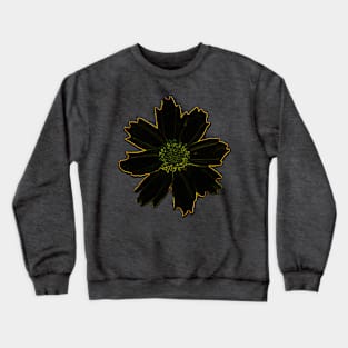 Filtered Black and Yellow Flower Photograph Crewneck Sweatshirt